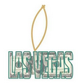 Las Vegas Block Letter $100 Bill Ornament w/ Mirrored Back (10 Sq. Inch)